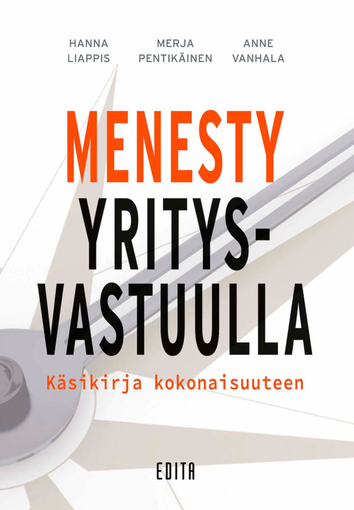 Menesty yritysvastuulla -kirja.